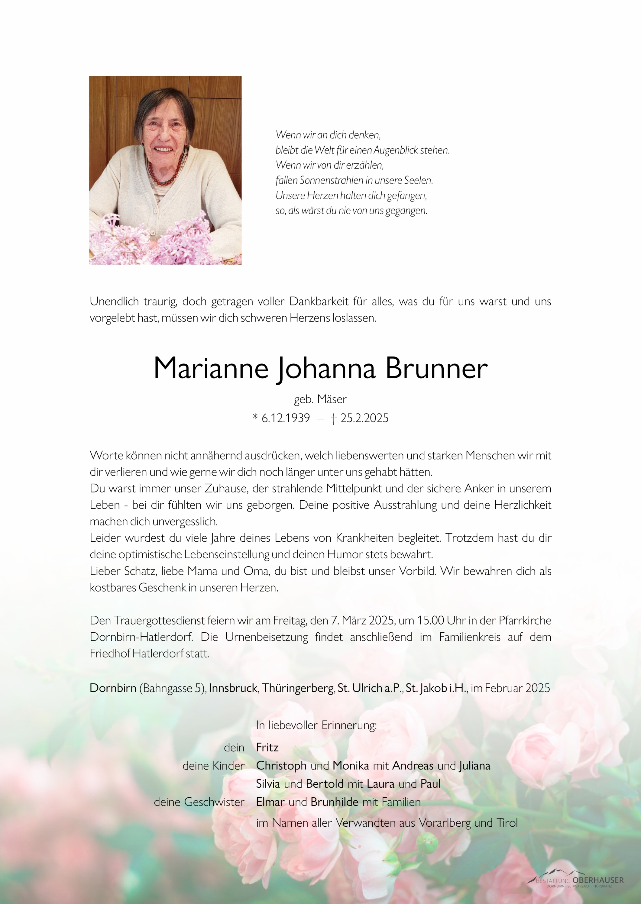 Marianne Johanna  Brunner